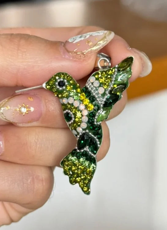 Colibrí verde sanador plata .925