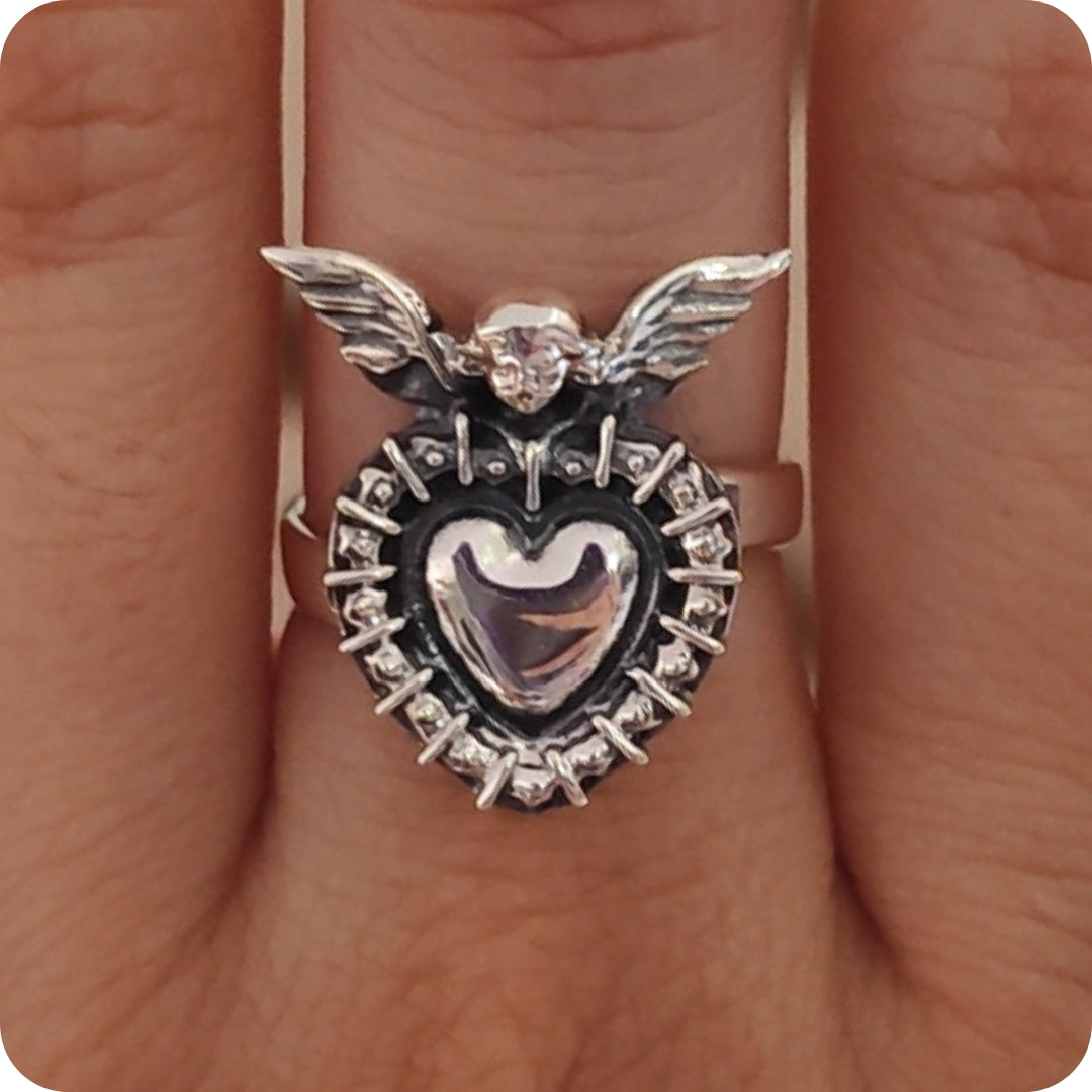 Anillo ángel guardián plata .925
