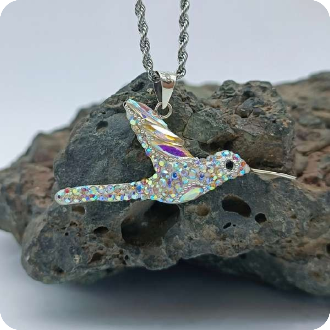 Colibrí paz plata .925