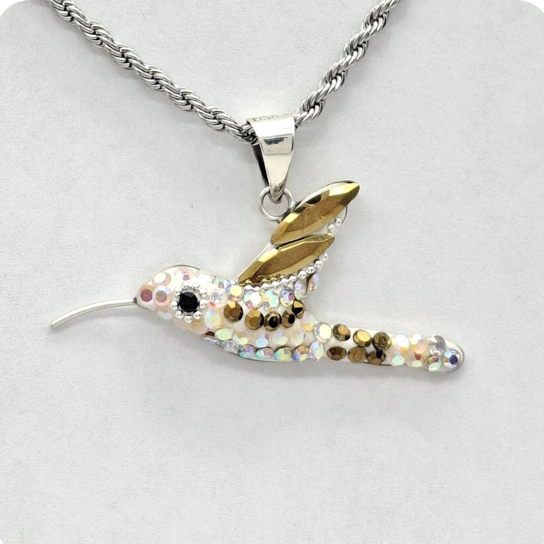 Colibrí fe plata .925