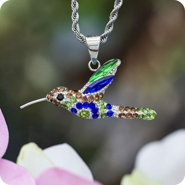 Colibrí de sanación plata.925