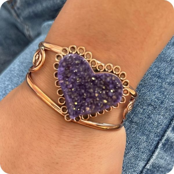 Brazalete drusa amatista