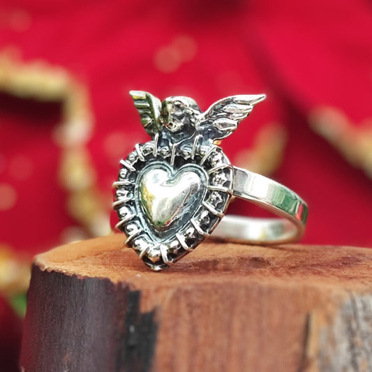 Anillo ángel guardián plata .925