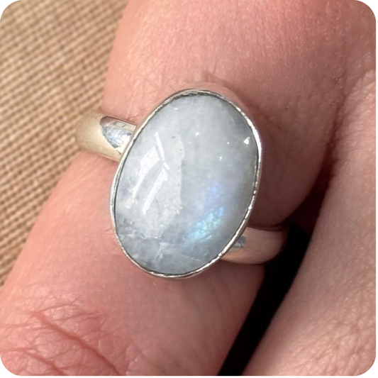 Anillo piedra luna