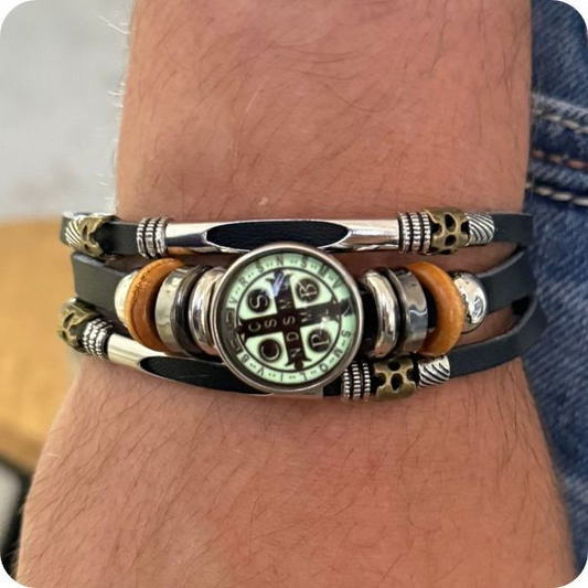 Pulsera cruz San Benito