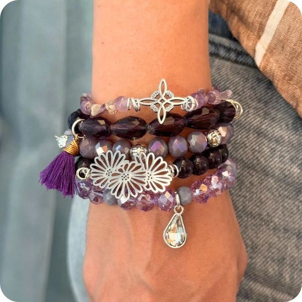 Pulsera florecimiento amatista